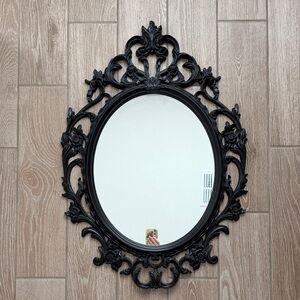Victorian Gothic Black Wall Mirror IKEA UNG DRILL